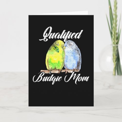 Budgie Budgie Sittet Mama Parrot Card