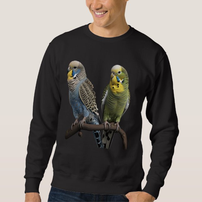 Budgie Budgies Budgerigar Parakeet Birds Birdwatch Sweatshirt (Front)