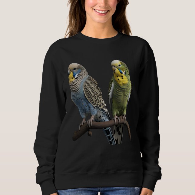 Budgie Budgies Budgerigar Parakeet Birds Birdwatch Sweatshirt (Front)