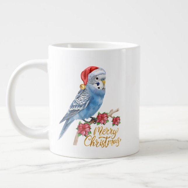 Budgie Christmas Giant Coffee Mug (Left)