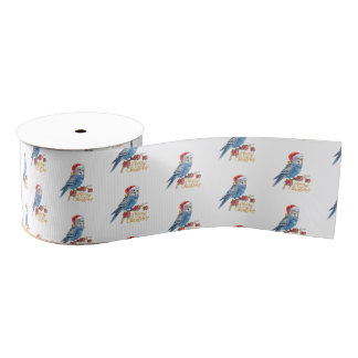 Budgie Christmas Grosgrain Ribbon
