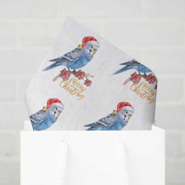 Budgie Christmas  Tissue Paper (Gift Bag)