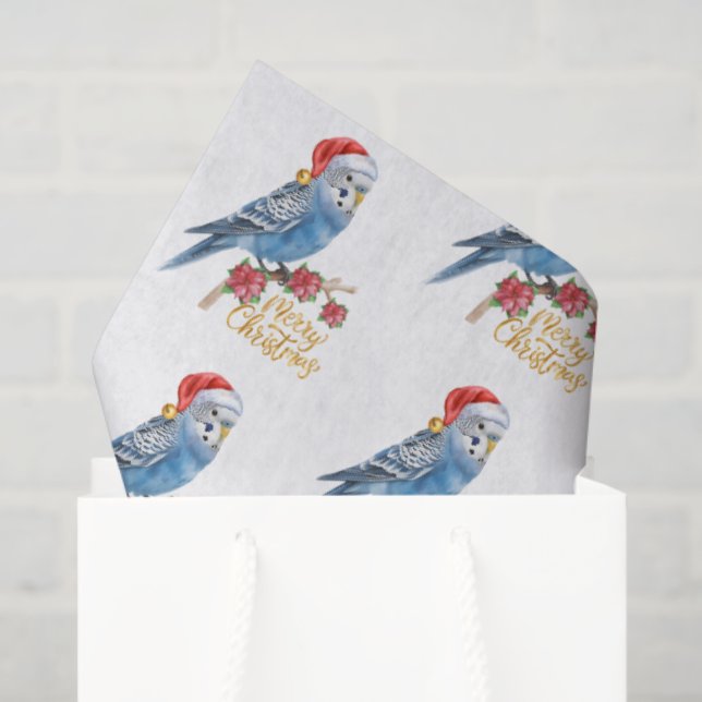 Budgie Christmas  Tissue Paper (Gift Bag)