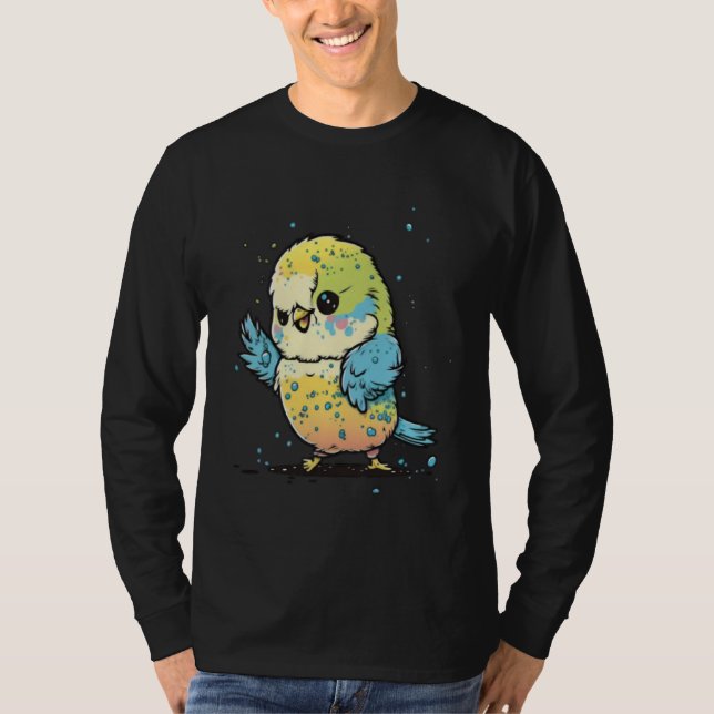 Budgie Dabbing Budgerigar Parakeet Bird Dab Dance  T-Shirt (Front)