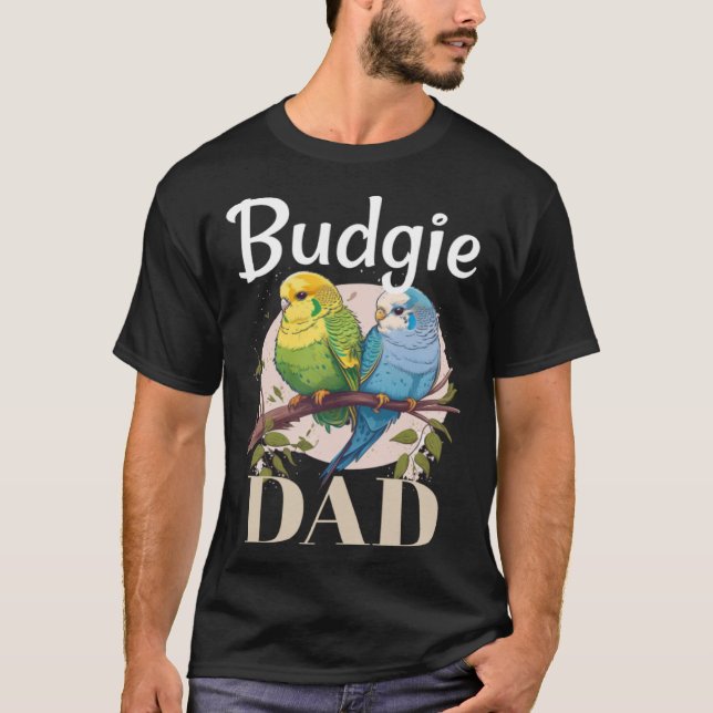 Budgie Dad Budgerigar Parakeet Bird Pullover Hoodi (Front)