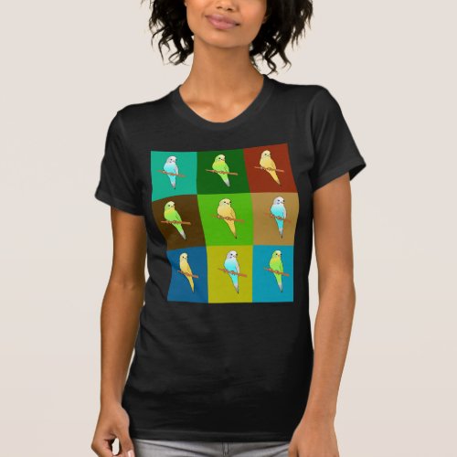 Budgie Design in earthy tones T_Shirt