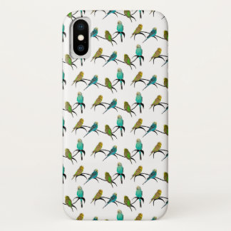 Budgie Frenzy iPhone X Case (choose colour)