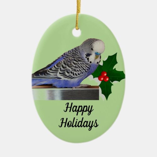 Budgie Holiday Ornament