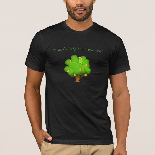 Budgie in a Pear Tree T-Shirt (Front)