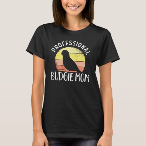 Budgie Mama Parrot Budgie Sittach Retro T_Shirt