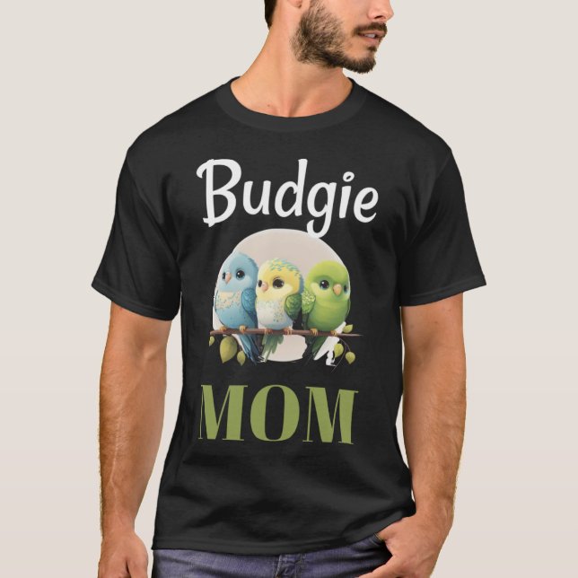 Budgie Mom Budgerigar Parakeet Bird Pullover Hoodi (Front)