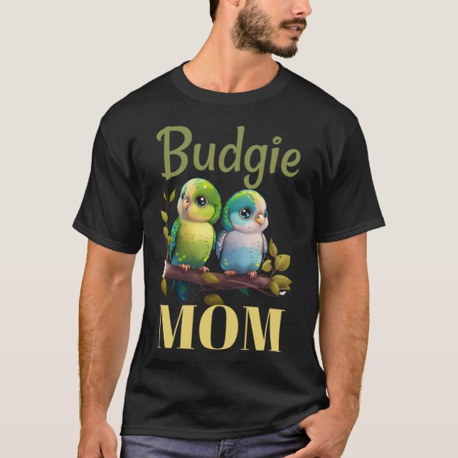 Budgie Mom Budgerigar Parakeet Bird Pullover Hoodi (Front)