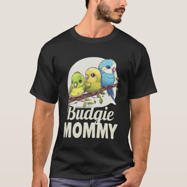 Budgie Mom Budgerigar Parakeet Bird Pullover Hoodi (Front)