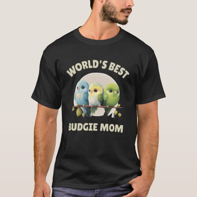 Budgie Mom Budgerigar Parakeet Bird Pullover Hoodi (Front)