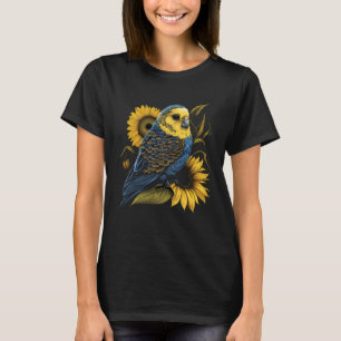 Budgie Mom Budgerigar Sunflower Parakeet Bird Moth T-Shirt