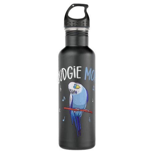 Budgie Mom Parakeet Budgerigar Womens Funny Stainless Steel Water Bottle