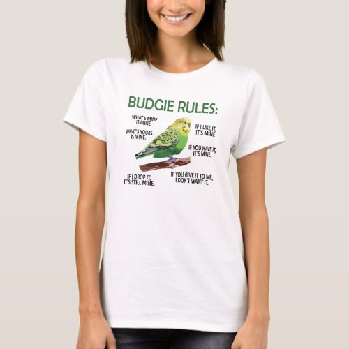 Budgie Owner Budgie Lover Parakeet Bird Budgerigar T_Shirt