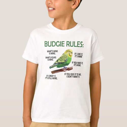 Budgie Owner Budgie Lover Parakeet Bird Budgerigar T_Shirt