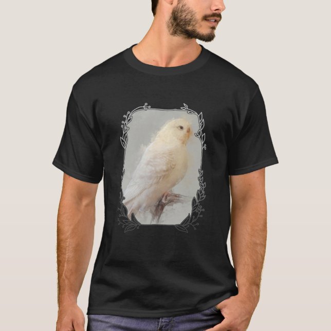 Budgie Portrait 21 Animal Bird Wildlife Illustrati T-Shirt (Front)