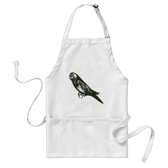 Budgie skeleton adult apron (Front)
