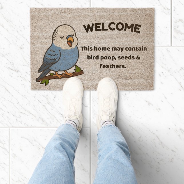 Budgie Welcome Fiber Doormat (Insitu)