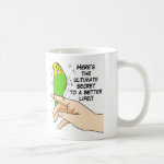 Budgies classic white coffee mug