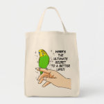 Budgies grocery tote bag