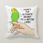 Budgies throw pillow