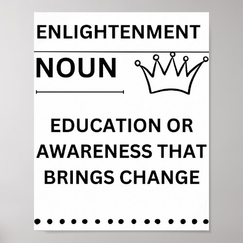 Budha enlightenment hustle and knowledge poster