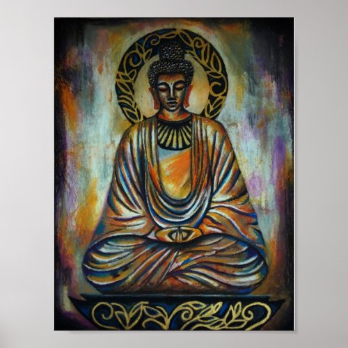Budhha Art _ Peace  Patience by Mansa Pryor Poster