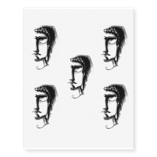BUDHHA FACES Temporary Tattoos (Front)
