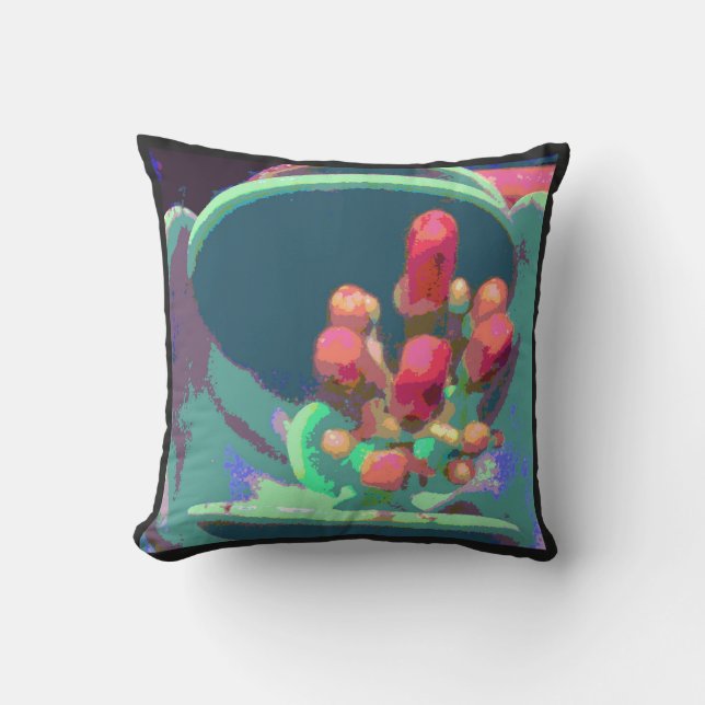 Buds from Above Throw Pillow (Front)
