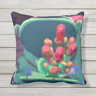 Buds from Above Throw Pillow
