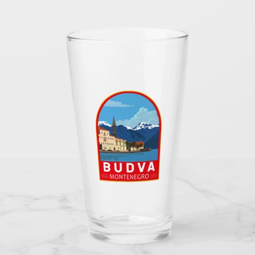 Budva Montenegro Retro Travel Art Vintage Glass