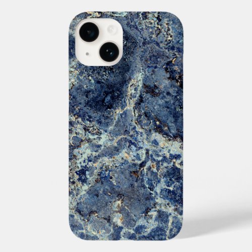 Bue Gray Black Marble  Beige Veins Case_Mate iPhone 14 Case