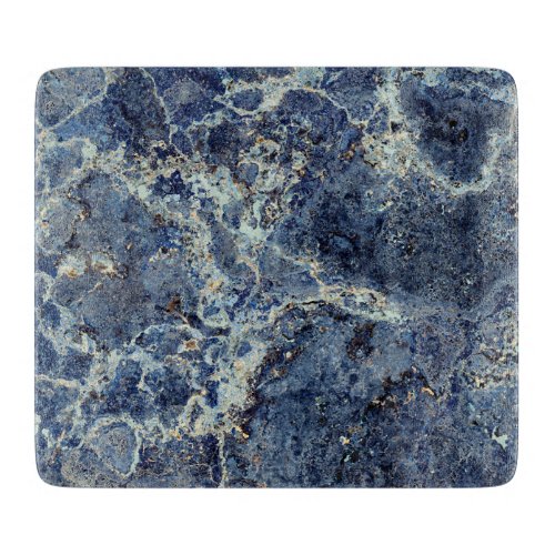 Bue Gray Black Marble  Beige Veins Cutting Board