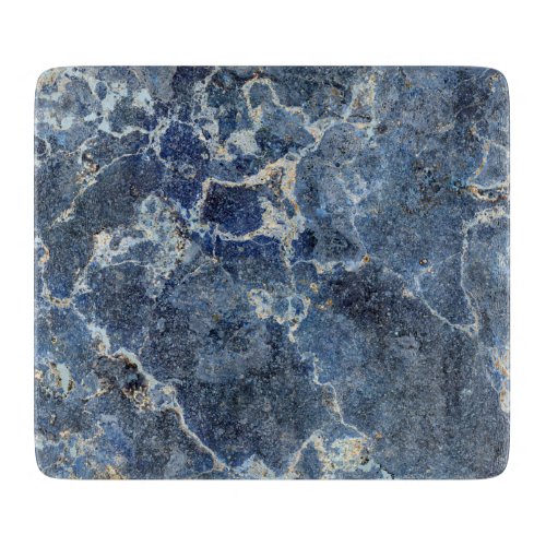 Bue Gray Black Marble  Beige Veins Cutting Board