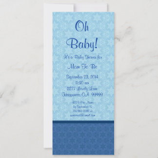 Bue Stars Modern Boy Baby Shower 2 B602 Invitation