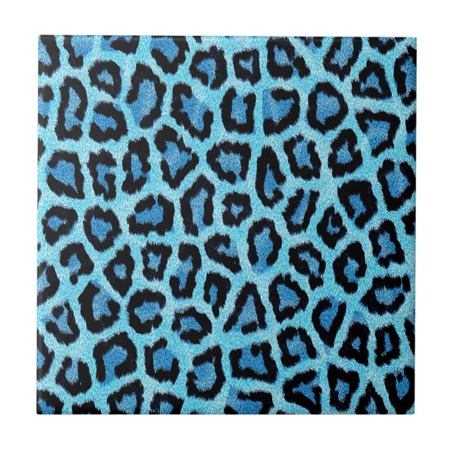 Bue Trendy Leopard Pattern Ceramic Tile (Front)