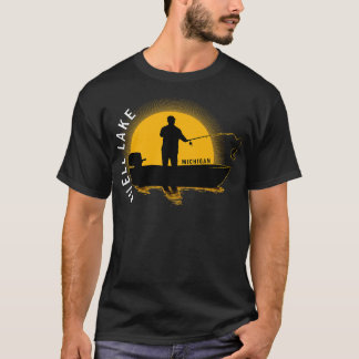 Buell Lake Fishing Michigan Sunrise T-Shirt