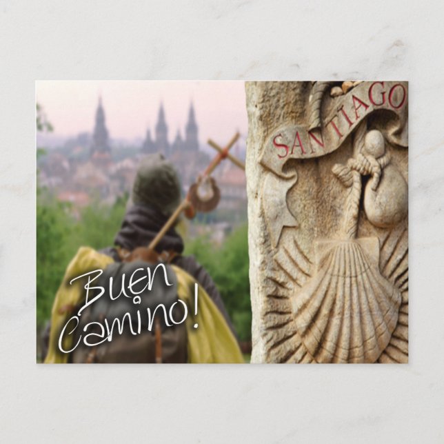 Buen Camino ! Camino de Santiago de Compostelo...t Postcard (Front)