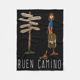 Buen Camino De Santiago Pilgrim Hiking Way Of St. Fleece Blanket