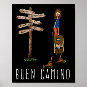 Buen Camino De Santiago Pilgrim Hiking Way Of St.  Poster
