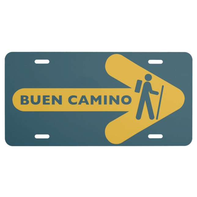 Buen Camino Pilgrim License Plate (Front)