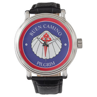 Buen Camino pilgrims cross shell Watch