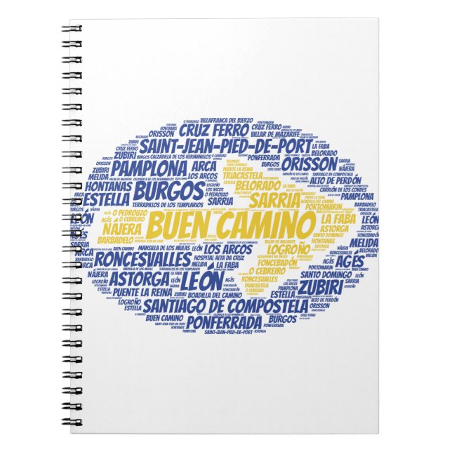 Buen Camino Word Art Notebook (Front)