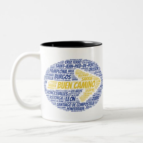 Buen Camino Word Art Two_Tone Coffee Mug