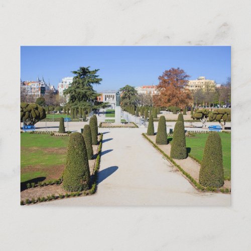 Buen Retiro Park in Madrid Postcard