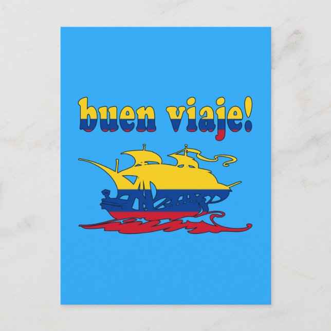 Buen Viaje - Good Trip in Colombian - Vacations Postcard (Front)