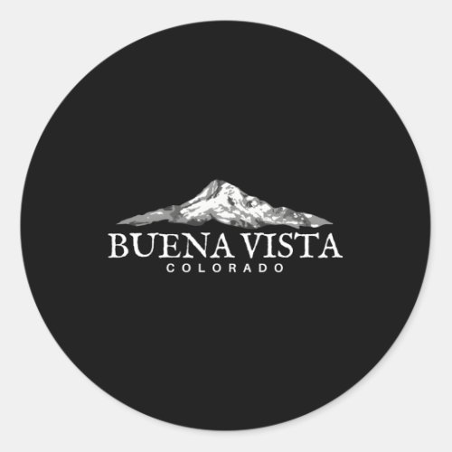 Buena Vista Co Colorado Mountain Town Classic Round Sticker
